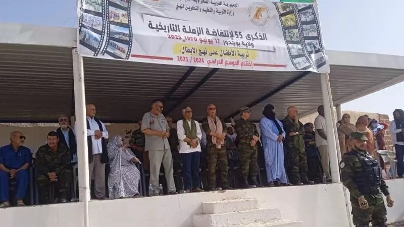 رئيس الجمهورية الصحراوية يشرف على الاحتفالات المخلدة لإنتفاضة الزملة