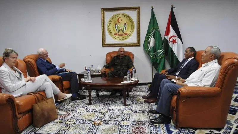 الرئيس الصحراوي إبراهيم غالي يستقبل دي ميستورا